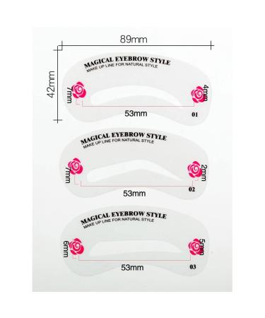 Sioppkik Eyebrow Stencil Set - 24 Reusable DIY Makeup Tools for Perfect Eyebrows | International Shipping Available - Buy Online on SooperMarket.com