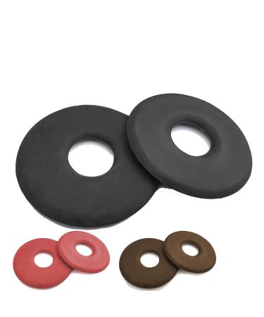 Rubber Bit Guards Cheek Rings Horse Pony Tack Saddlery Accessories Equestrian (Black 7CM)