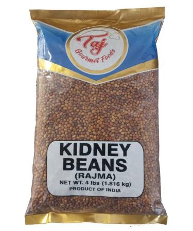 TAJ Indian Dark Kidney Beans, Whole Rajma, 4-Pounds (Package may vary)
