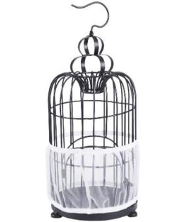 TIANRUOXIAOKE Universal Bird Cage Seed Catcher - Medium White Parrot Mesh Net Cover for Cage - Stretchy Skirt Traps Seeds Guard & Keeps Cage Clean - Buy Online on SooperMarket.com