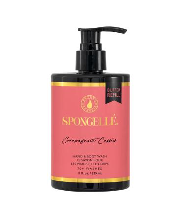 SPONGELL Spongelle Grapefruit Cassis Refill Hand & Body Wash | Nourishing Luxury Soap | Zesty Grapefruit Cassis & Vanilla | 11 fl. oz.