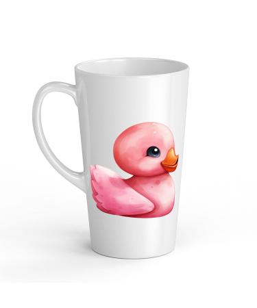 White Ceramic Kids Canard Mug - Large 483 ml Perfect for Hot Chocolate or Milk Fun and Easy to Use