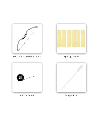 ATOMUS Eyebrow Tattoo Bow Mapper Set - Microblading Metal Brow Drawing Ruler Marker Tool Kit (Silver) - Buy Online on SooperMarket.com