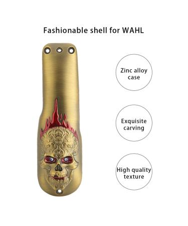 Professional Hair Clipper Front Cover - Electric Hair Cutter Trimmer Protective Casing for WAHL (Skull Gold - Buy Online on SooperMarket.com