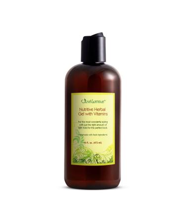 Just Nutritive Herbal Hair Gel With Vitamins & Proteins | Natural Alcohol-Free & Humidity Controlling for All Hair Types - 16 Fl Oz
