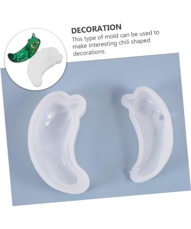 STOBOK 2 Pcs Green Pepper Mold Toilet Diy Resin Casting Chili 3d Crystal Tray White Whitex2pcs 8.5X3.8X1.7CMx2pcs - Buy Online on SooperMarket.com