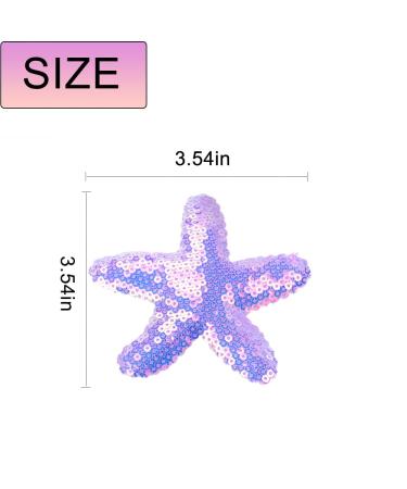 Sequin Starfish Hair Clips - Purple Glitter Hair Pins for Women and Girls (4PCS) - Buy Online on SooperMarket.com