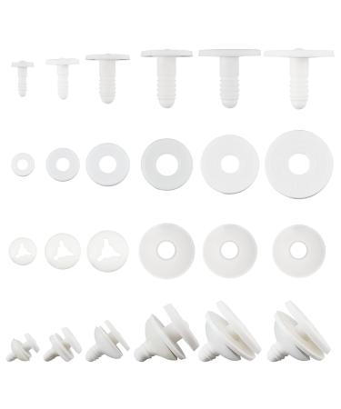 PH PandaHall 36 Sets Craft Joints  Double Layer Safety Joint 6 Sizes Moveable Animal Joints Limbs Head Connect Joints for Teddy Bear Crochet Amigurumi Animals Model Making DIY Crafts