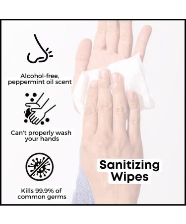 BAR-D Antibacterial Hand Wipes with Essential Oils - 60 Wipes, Peppermint, Tea Tree Oil, Aloe Vera, Travel Size Sanitizing Hand Wipes - Disinfecting and Smelling Great - Buy Online on SooperMarket.com