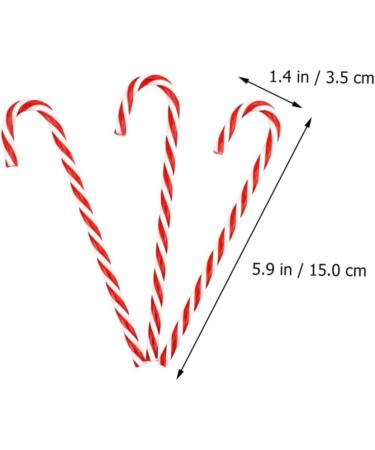 HOLIDYOYO 36 Pcs Christmas Candy Cane Holiday Candy Canes Mini Candy Canes Christmas Tree Candycane PVC. Red - Buy Online on SooperMarket.com