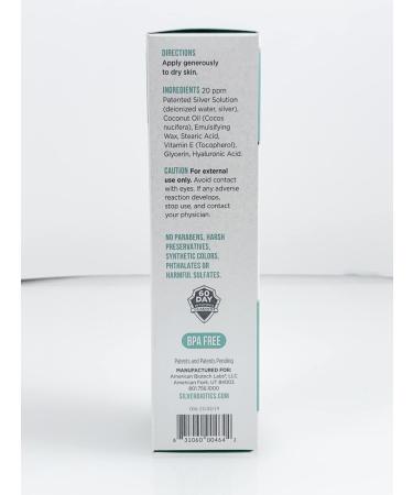 American Biotech Labs Silver Biotics Skin Cream - Nano-Silver & Hyaluronic Acid - Unscented 3.4 oz | Advanced Healing 20 PPM - Buy Online on SooperMarket.com