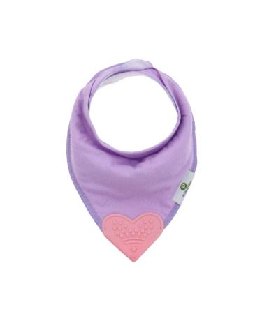 Set of 4 Baby Bandana Teething Bibs with Silicone Teether - Solid Pink Colors - Buy Online on SooperMarket.com