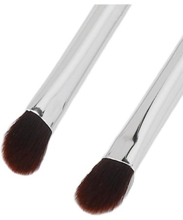 Makeup Concealer Brush Portable Double Ended Eyeshadow Brush Set 2pcs Silver Ergonomic for Home Travel - Buy Online on SooperMarket.com