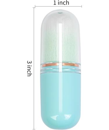 Retractable Kabuki Brush Travel Makeup Brush Cute Capsule-shape Blush Brush Foundation Brush Suitable for Liquid Foundation Pressed Powder Contour Cream Blue - Buy Online on SooperMarket.com
