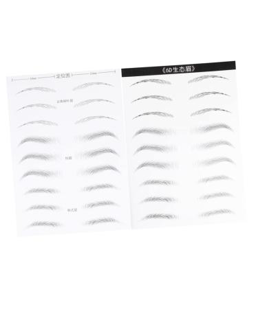 Mikinona 2 Pairs Stickers Realistic Waterproof Imitation Eyebrows Cosmetic Modify The Lazy Woman 1 count (Pack of 1) Black 003