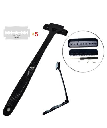 PandySarp Men's Back Shaver - Foldable Long Handle Trimmer for Body Hair - Wet/Dry Razor with Replaceable Blades - Buy Online on SooperMarket.com
