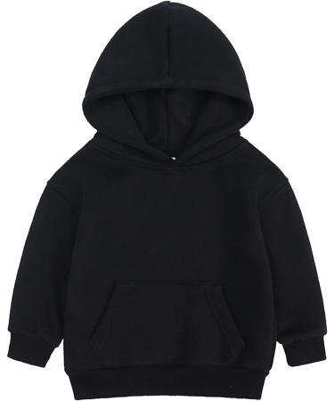 Kids Boy Girls Black Fleece Hoodie - Soft Winter Sweatshirt for 8-9 Years - Buy Online on SooperMarket.com