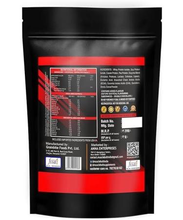 MUSCLEBOLT 33 Gram Pro Whey Protein | Muscle Growth 5.2g BCAA 24g Protein | Muscle Recovery | Easy Digestion | 4.1g Glutamine for Increase strength & performance (Double Chocolate) - Buy Online on SooperMarket.com