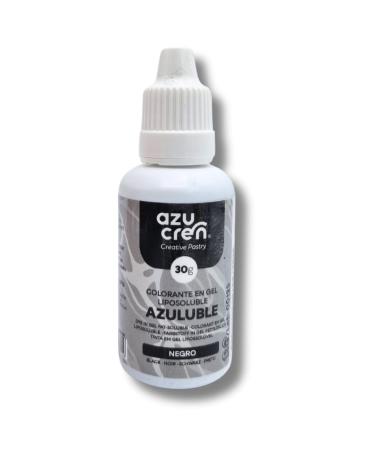 Azucren Oil Based Food Gel Colouring Black Ideal for Chocolate Buttercream and Cream 30 G