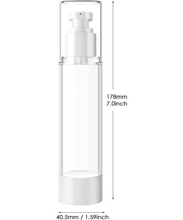 TIANZD 3Pcs Empty 100ml Transparent Airless Pump Bottles Refillable Clear Travel Vacuum Lotion Pump Containers for Cosmetic Foundation Lotion Gel - No Straw Required - Buy Online on SooperMarket.com