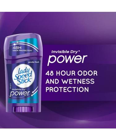 Lady Speed Stick 2.3oz Powder Fresh Deodorant 3 Pack - Invisi Dry Formula - Buy Online on SooperMarket.com
