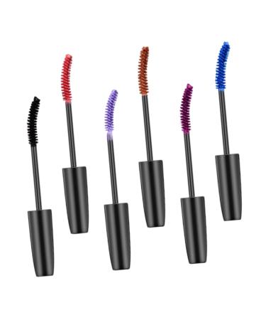 BELLIFFY 6pcs Colored Mascara Lady Mascara Fine Mascara Curling Mascara Silver Wigs for Women Makeup Tool Abs
