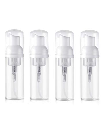 ericotry 4Pcs 60ml 2oz Plastic Foam Dispenser Bottles Travel Foam Soap Bottle Pump Dispenser Empty Foamer Bottle Mini Liquid Foaming Bottles Foaming Pump Dispenser for Face Cleanser Shampoo