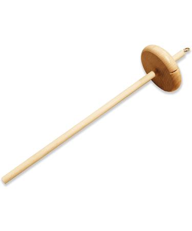 Happy Classy Drop Spindle Top Whorl Yarn Spinning Hand Carved 12" Length Includes Instructions