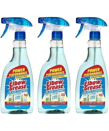 151 Products 3 x 500ml Elbow Grease Glass Cleaner With Vinegar Super Shine Streak Free Cleaning