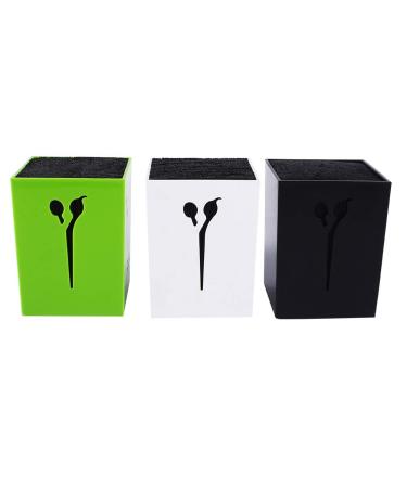 Practical Hairdressing Barber Combs Clamps Scissors Holder Stand Storage Box Tool (Green)