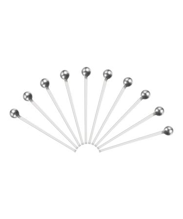 PATIKIL 100Pcs Silver Plated Ball Head Pins 15mm Wire Head Pins 22 Gauge Brass Round Ball Head Pins Metal End Head Pins for DIY Craft Necklaces Bracelets Earrings Jewelry Making