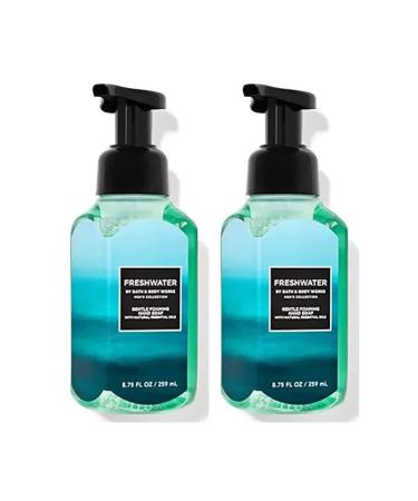 Bath & Body Works Bath and Body Works Freshwater Gentle Foaming Hand Soap 8.75 Ounce 2-Pack (Freshwater) 17.5 Ounce Freshwater 8.75 Ounce