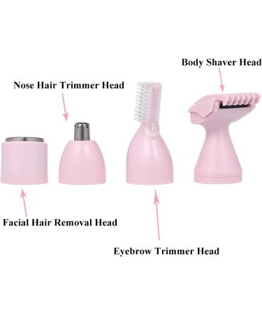 TEMKIN Pink 4-in-1 Nose Hair Trimmer - Portable Electric Ear Nose Beard & Eyebrow Hair Trimming Kit | International Shipping Available - Buy Online on SooperMarket.com