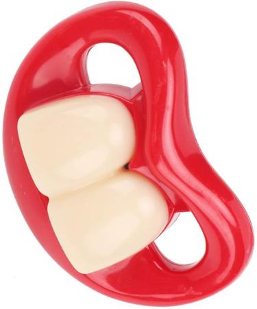 Mouth Pacifier Funny Soft Silica Gel Laughing Red Lip Pacifier for Babies Kids - Two Teeth Soother Accessory - Buy Online on SooperMarket.com