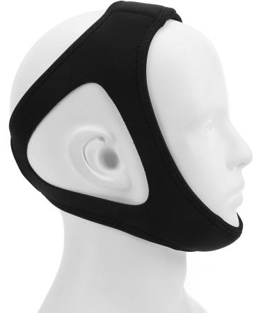 Anti Snoring Chin Strap Black - Comfortable Elastic Head Band for All Night Use - Buy Online on SooperMarket.com