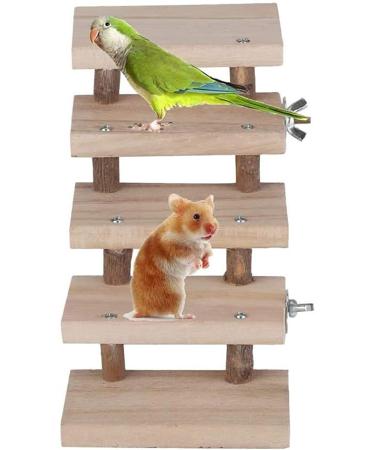 NganSuRong Wooden Hamster Parrot Bird Cage Toy | 5-Layer Climbing Swing & Training Tool - Buy Online on SooperMarket.com