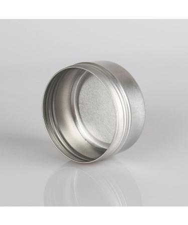 Zeoabsy 10-Piece Silver Aluminum Tins - 80ml Round Screw Cap Cans for Cosmetics Candles & Ointments | Includes 5 Spatulas & Label - Buy Online on SooperMarket.com