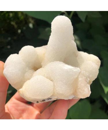 1pc Natural raw White Crystal Flower Cluster Specimen Snow Crystal Cluster Rough Fish Eye Stone for Decoration Stones kaixun 200-300g - Buy Online on SooperMarket.com