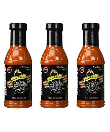 Anchor Bar Original Wing Sauce Medium Recipe 12 oz, 3-pack