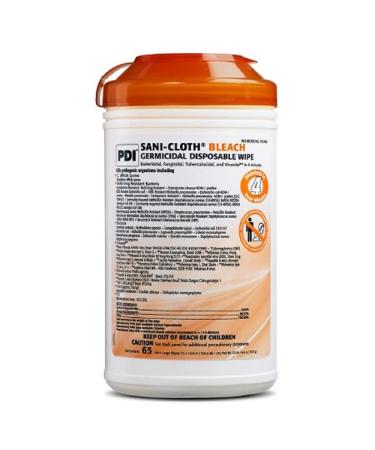 Pdi Sani-Cloth Bleach Germicidal Disposable Wipe X-Large 7 x 15 65 Wipes/can