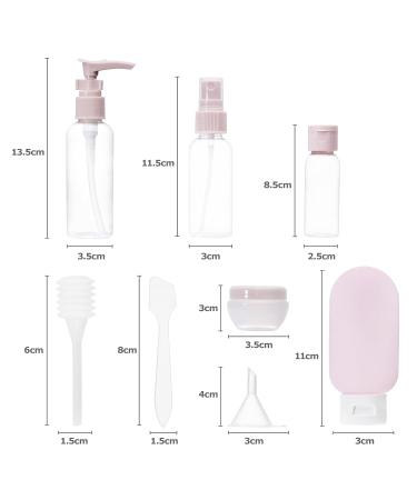 11-Piece Travel Bottle Set | 30/50/60/80ml Containers for Cosmetics Sprays & Creams | Portable Travel Accessories - Buy Online on SooperMarket.com