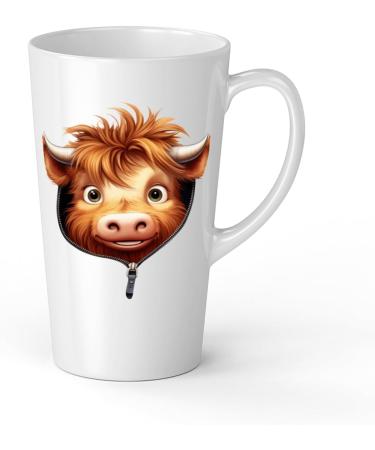 White Ceramic Baby Cow Mug - Large 483 ml Perfect for Hot Chocolate or Milk Fun and Easy to Use - Buy Online on SooperMarket.com