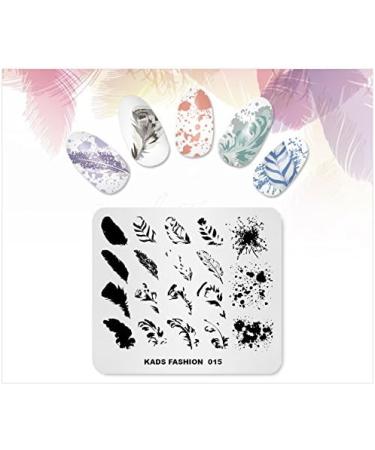 Alexnailart Nail Art Stamping Plate FA015 - Feathers Fashion Design Template - Buy Online on SooperMarket.com