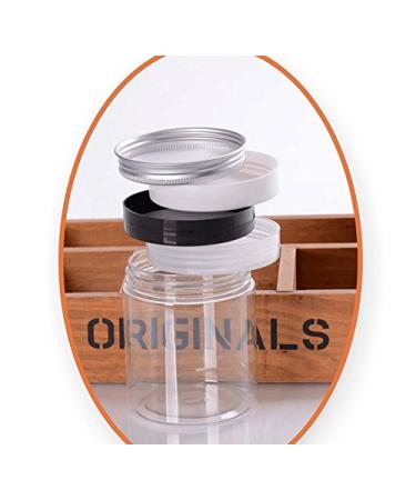250ml PET Plastic Cosmetic Containers with Silver Aluminum Lid - 8oz Cream Lotion Jars Ointment Bottles Food Jars - 6 Pack - Buy Online on SooperMarket.com