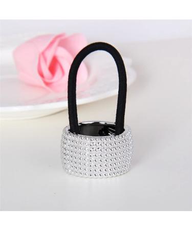 KESYOO Sparkle Rhinestone Ponytail Holder - Silver Crystal Hair Tie for Women & Girls - Buy Online on SooperMarket.com