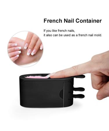Dip Powder Tray Recycling System & French Tip Mould - Nail Glitter Holder Saver (Black) - Buy Online on SooperMarket.com