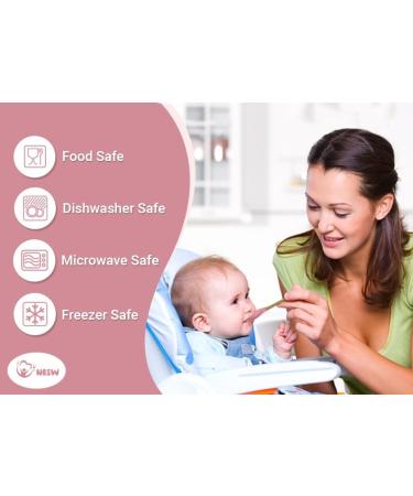 Silicone Baby Weaning Set - Divided Suction Plate, Bowl, and Sippy Cup - Pink - Buy Online on SooperMarket.com