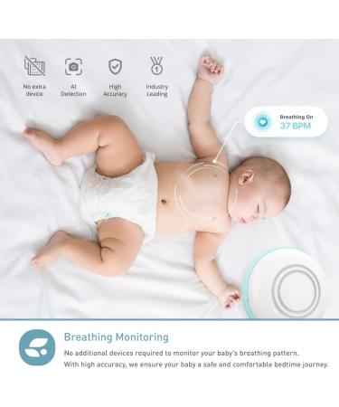 Lollipop Baby Monitor (Pistachio) - with Contactless Breathing Monitoring (No Extra Sensor Required Subscription Service) Sleep Tracking and True Crying Detection Smart AI WiFi Baby Camera - Buy Online on SooperMarket.com