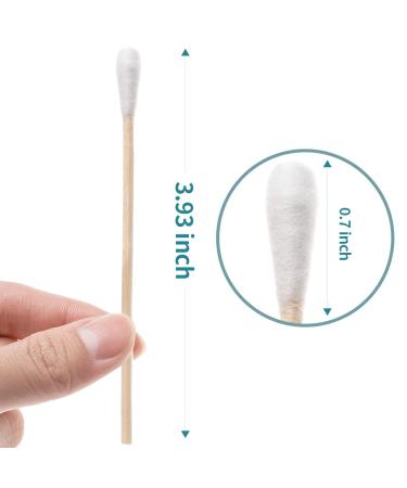 500 Pack 3.93 Inch Long Cotton Swabs with Wooden Sticks for Wound Care and Cleaning - Buy Online on SooperMarket.com