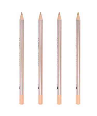 OSALADI 4pcs Scar Cosmetic Concealer Pen Makeup Waterproof Highlighter Professional Pens Brow Eye Wooden Ivory